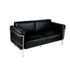 Sofa 2-osobowa Soft GC czarna skóra